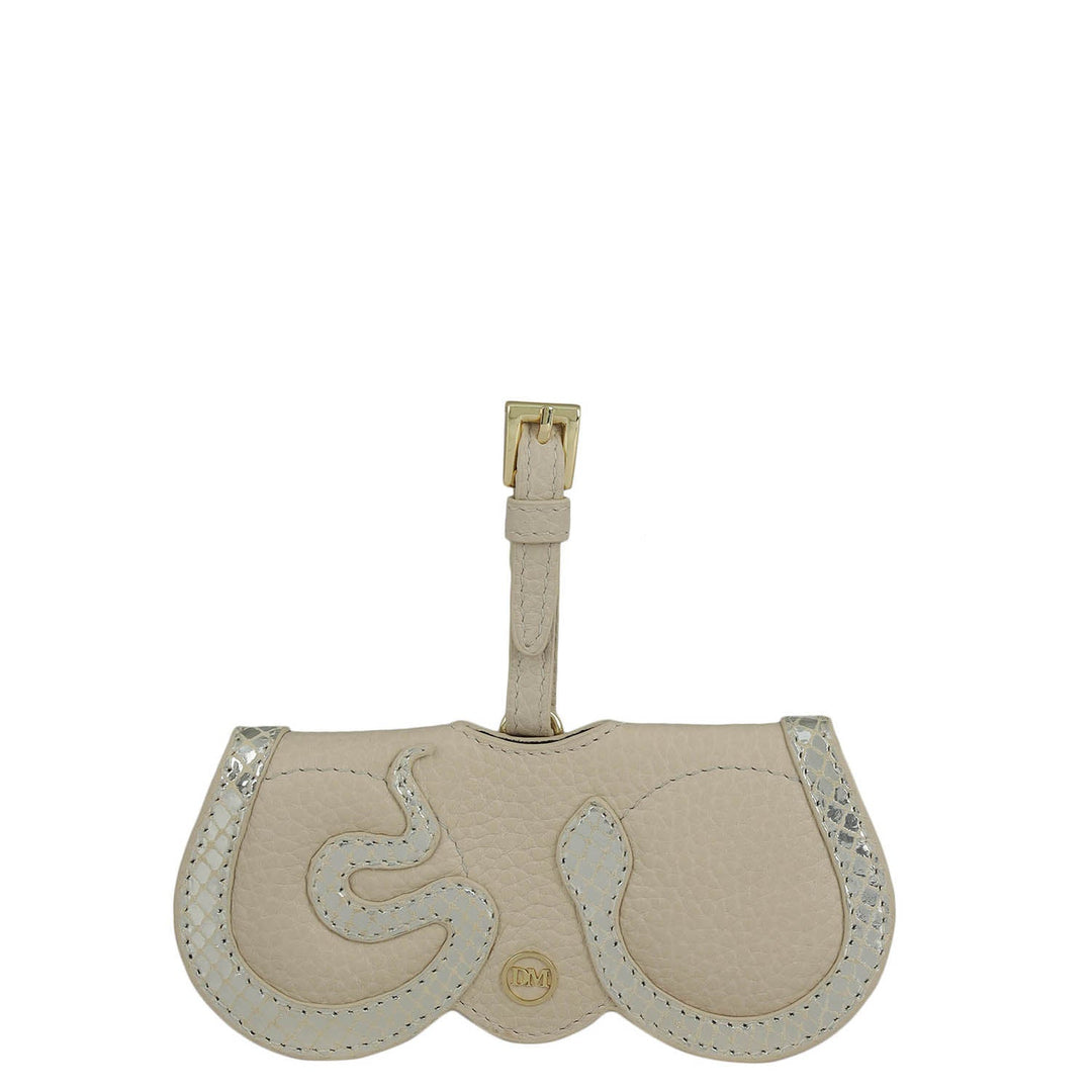 Wax Snake Leather Spectacle Case - Dove