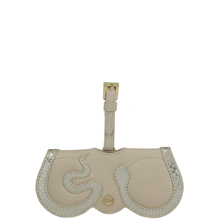 Wax Snake Leather Spectacle Case - Dove