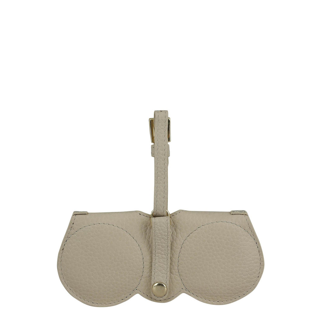 Wax Snake Leather Spectacle Case - Dove