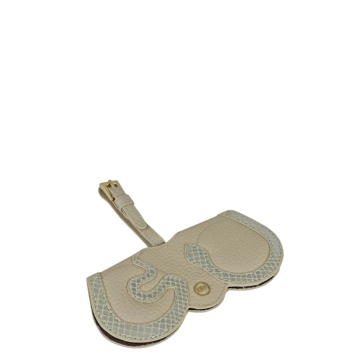 Wax Snake Leather Spectacle Case - Dove