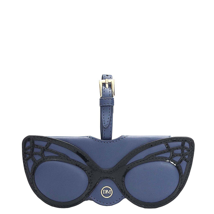 Plain Leather Spectacle Case - Blue