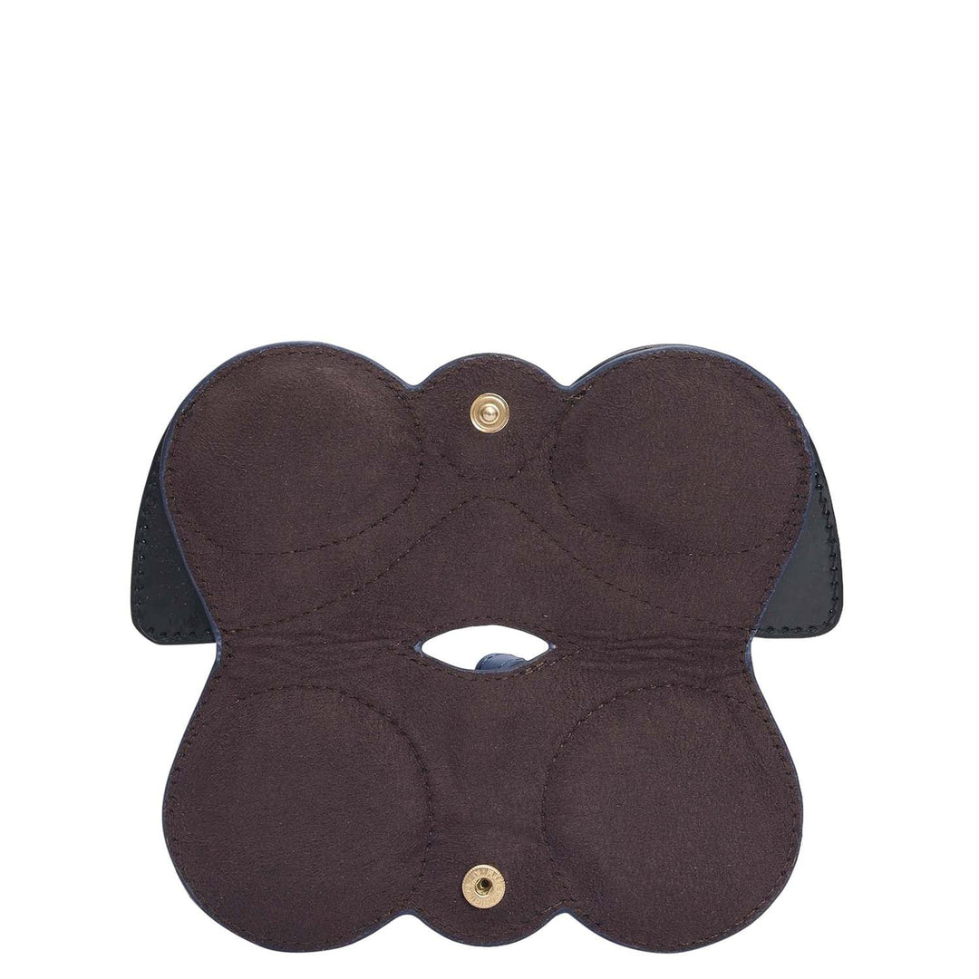 Plain Leather Spectacle Case - Blue