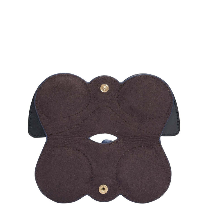 Plain Leather Spectacle Case - Blue