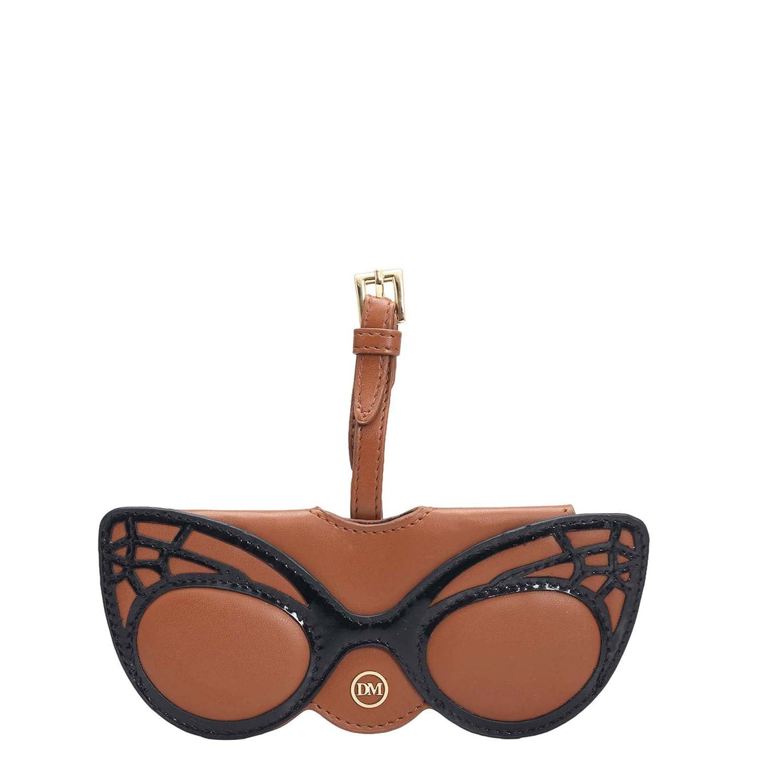 Plain Leather Spectacle Case - Cognac