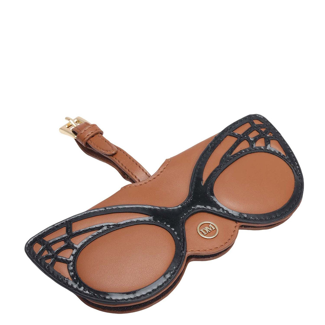 Plain Leather Spectacle Case - Cognac