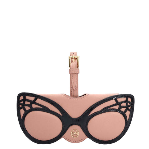 Plain Leather Spectacle Case - Peach