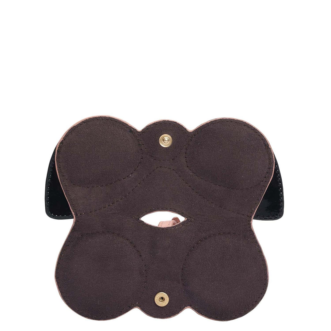 Plain Leather Spectacle Case - Peach