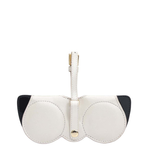 Plain Leather Spectacle Case - Snow