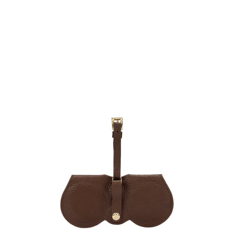 Fur Wax Leather Spectacle Case - Off White & Mocha