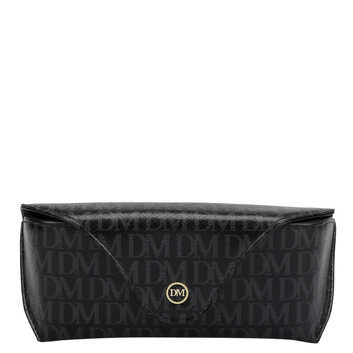 Monogram Leather Spectacle Case - Black
