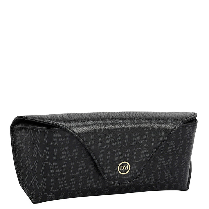 Monogram Leather Spectacle Case - Black