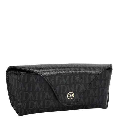 Monogram Leather Spectacle Case - Black