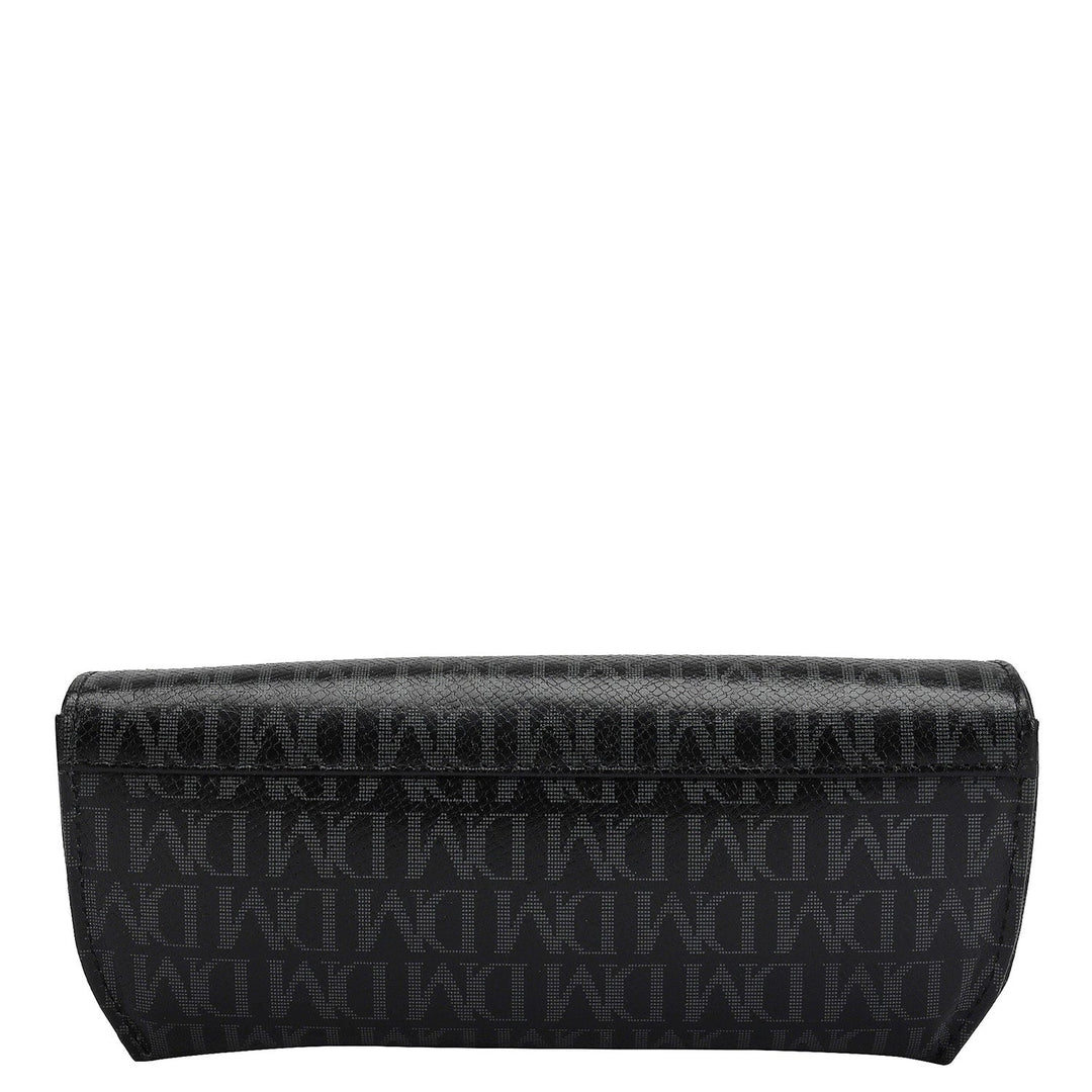 Monogram Leather Spectacle Case - Black