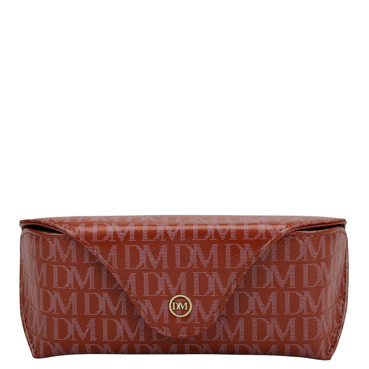 Monogram Leather Spectacle Case - Brick