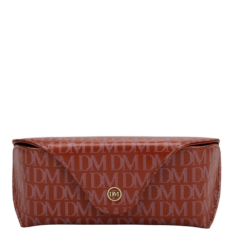 Monogram Leather Spectacle Case - Brick