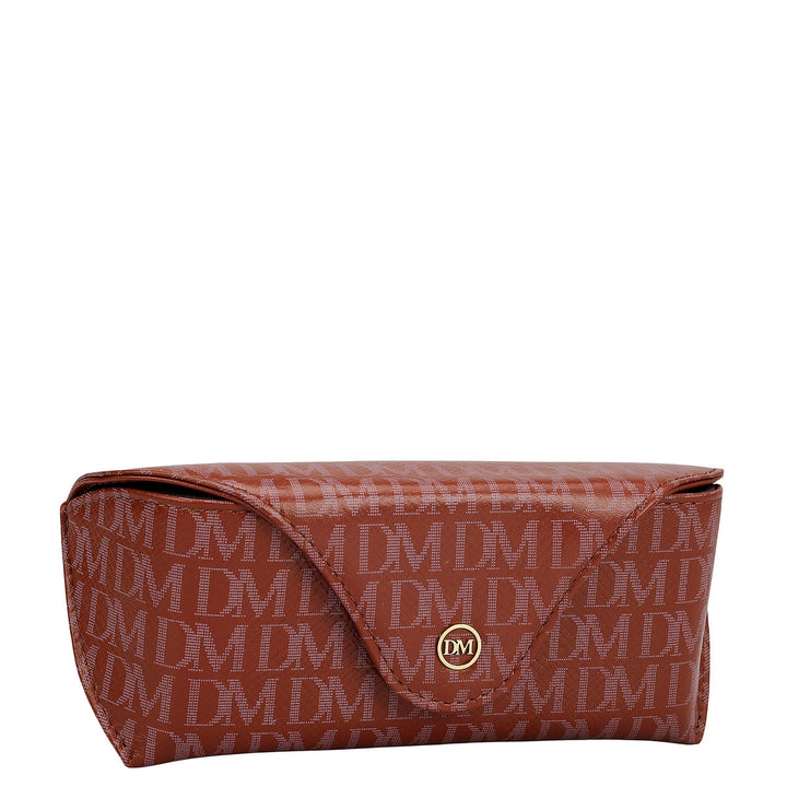 Monogram Leather Spectacle Case - Brick