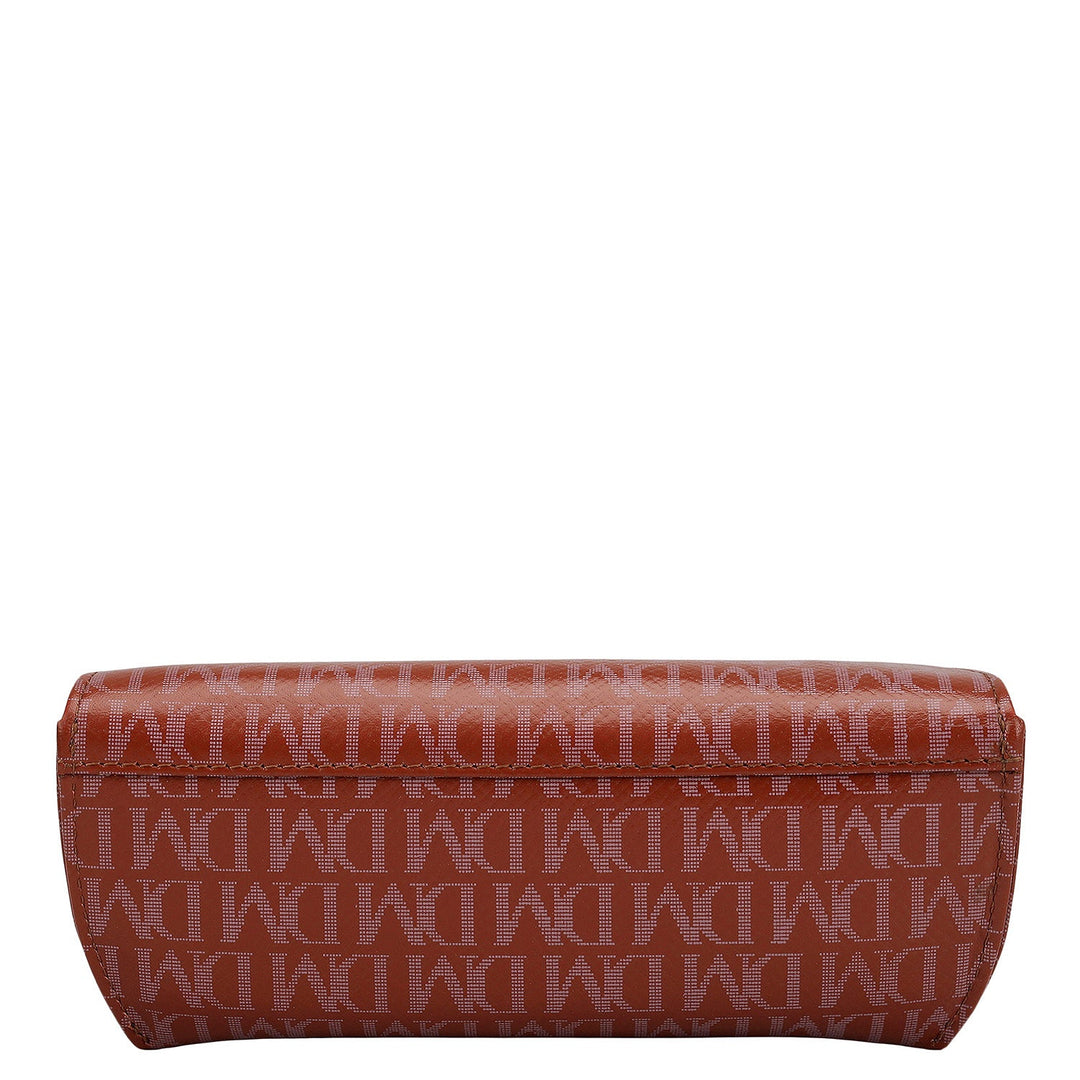 Monogram Leather Spectacle Case - Brick