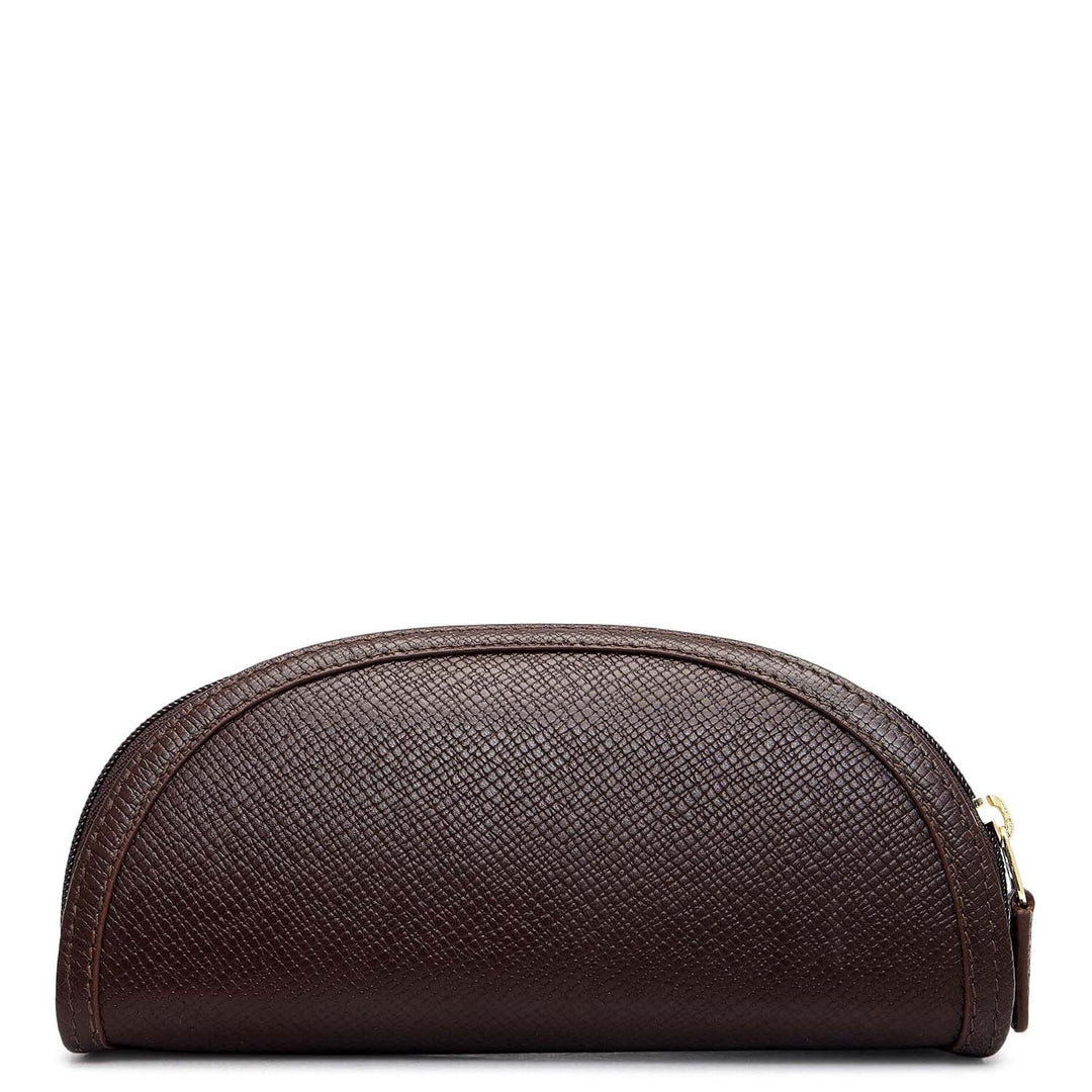 Franzy Leather Spectacle Case - Chocolate