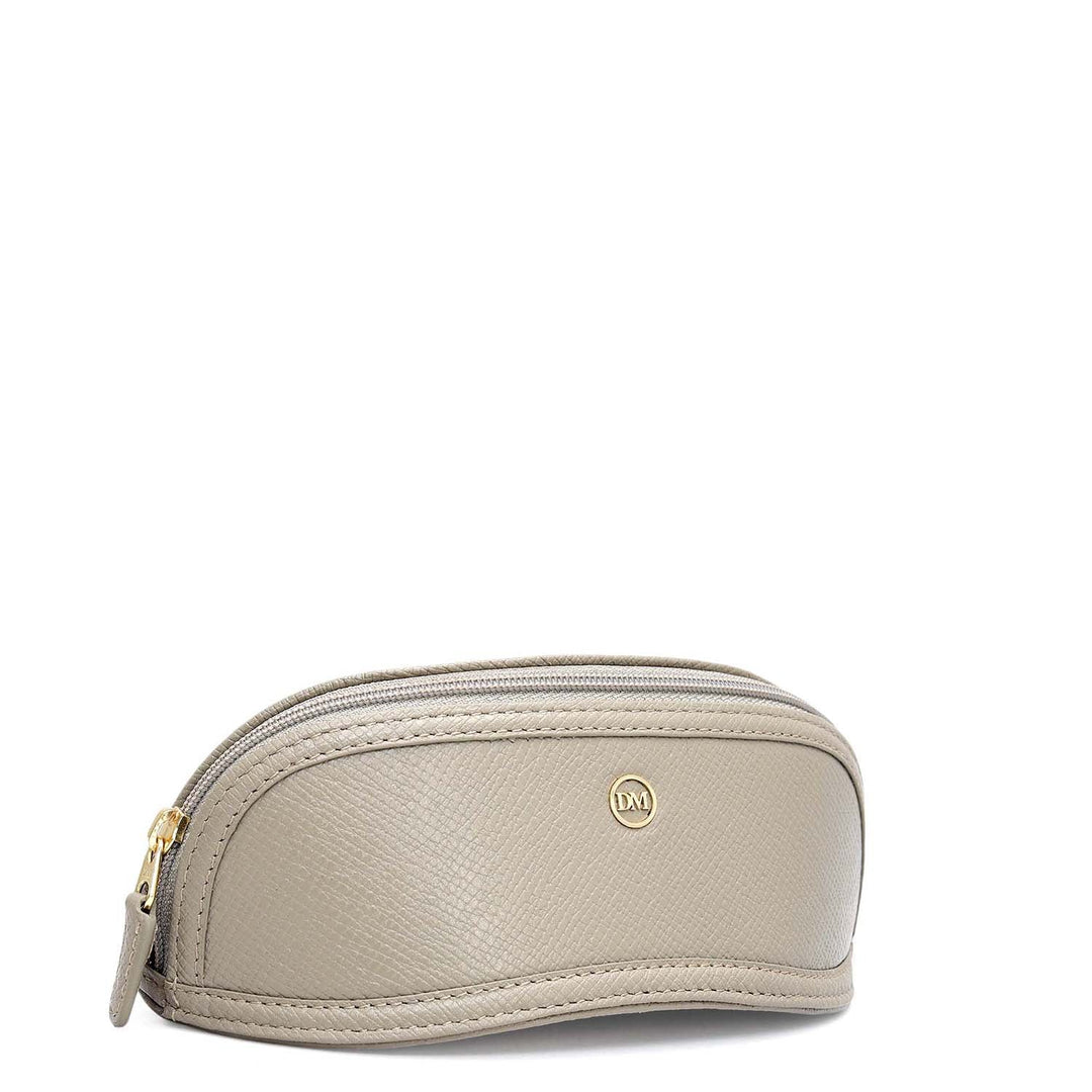 Franzy Leather Spectacle Case - Stone Grey