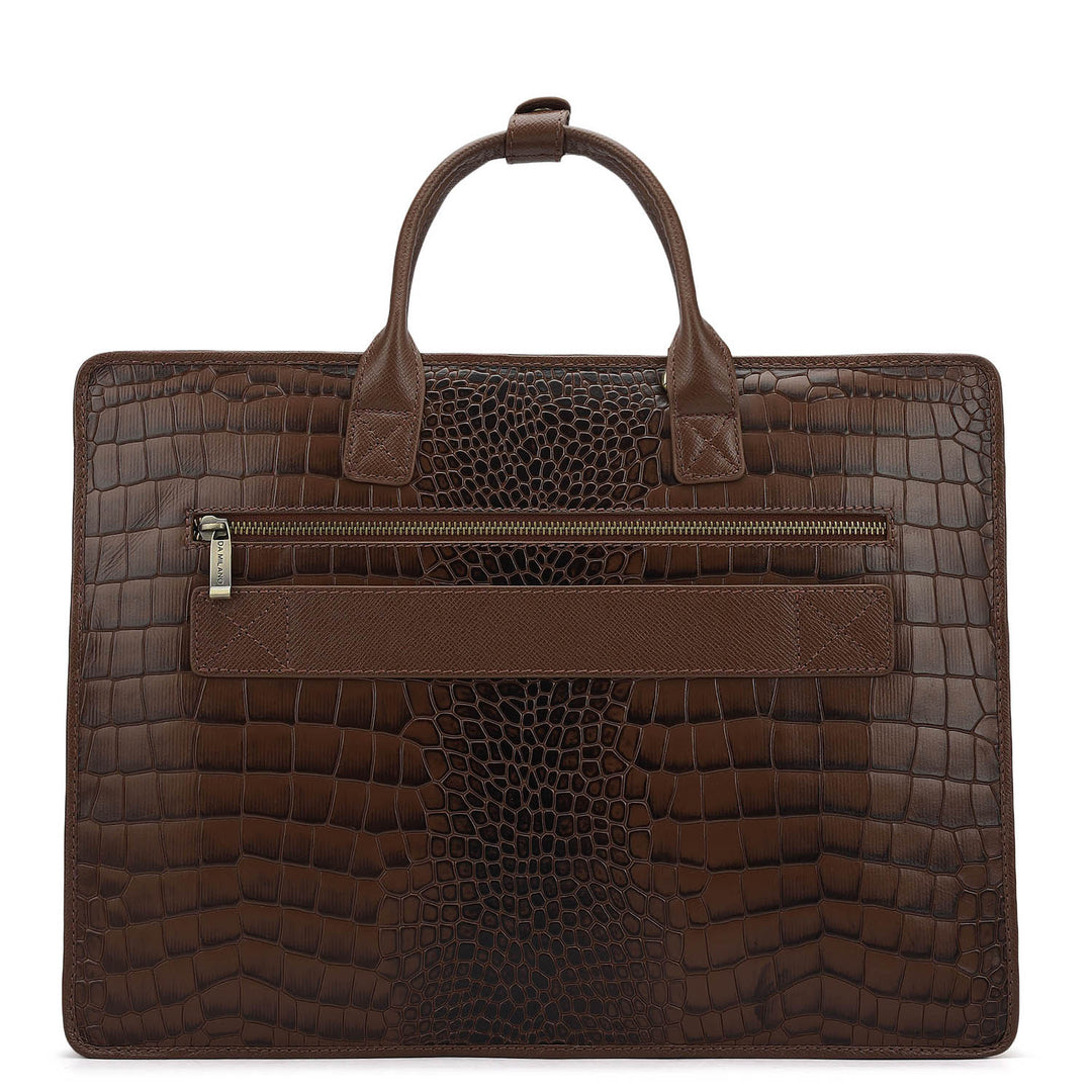 Croco Leather Laptop Sleeve - Date