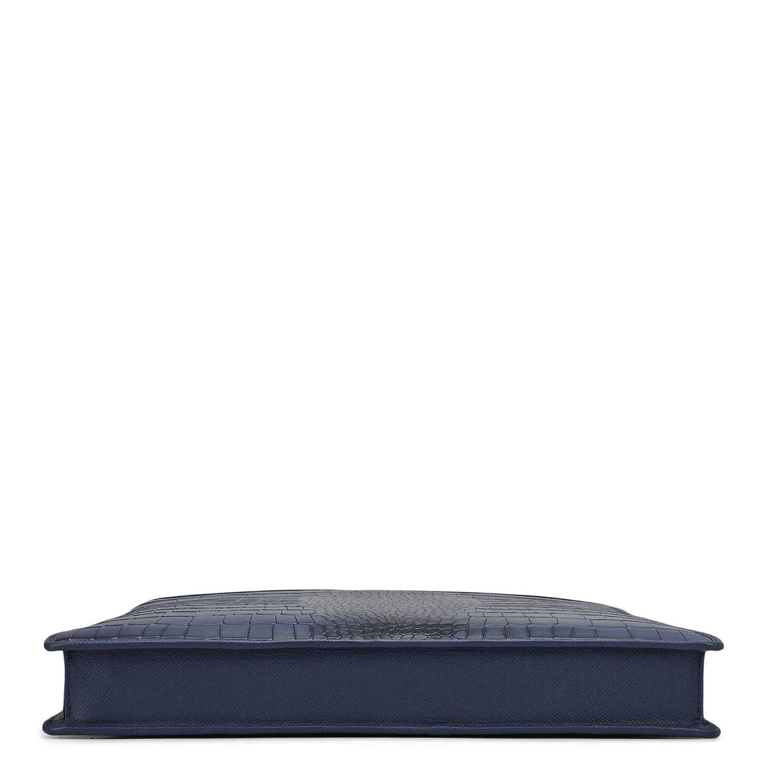 Croco Leather Laptop Sleeve - Stardust
