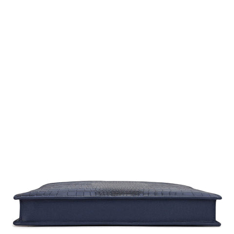 Croco Leather Laptop Sleeve - Stardust