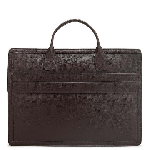 Chocolate Franzy Leather Computer Sleeve - Upto - 15"