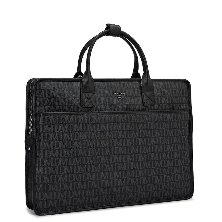 Monogram Leather Laptop Sleeve - Black