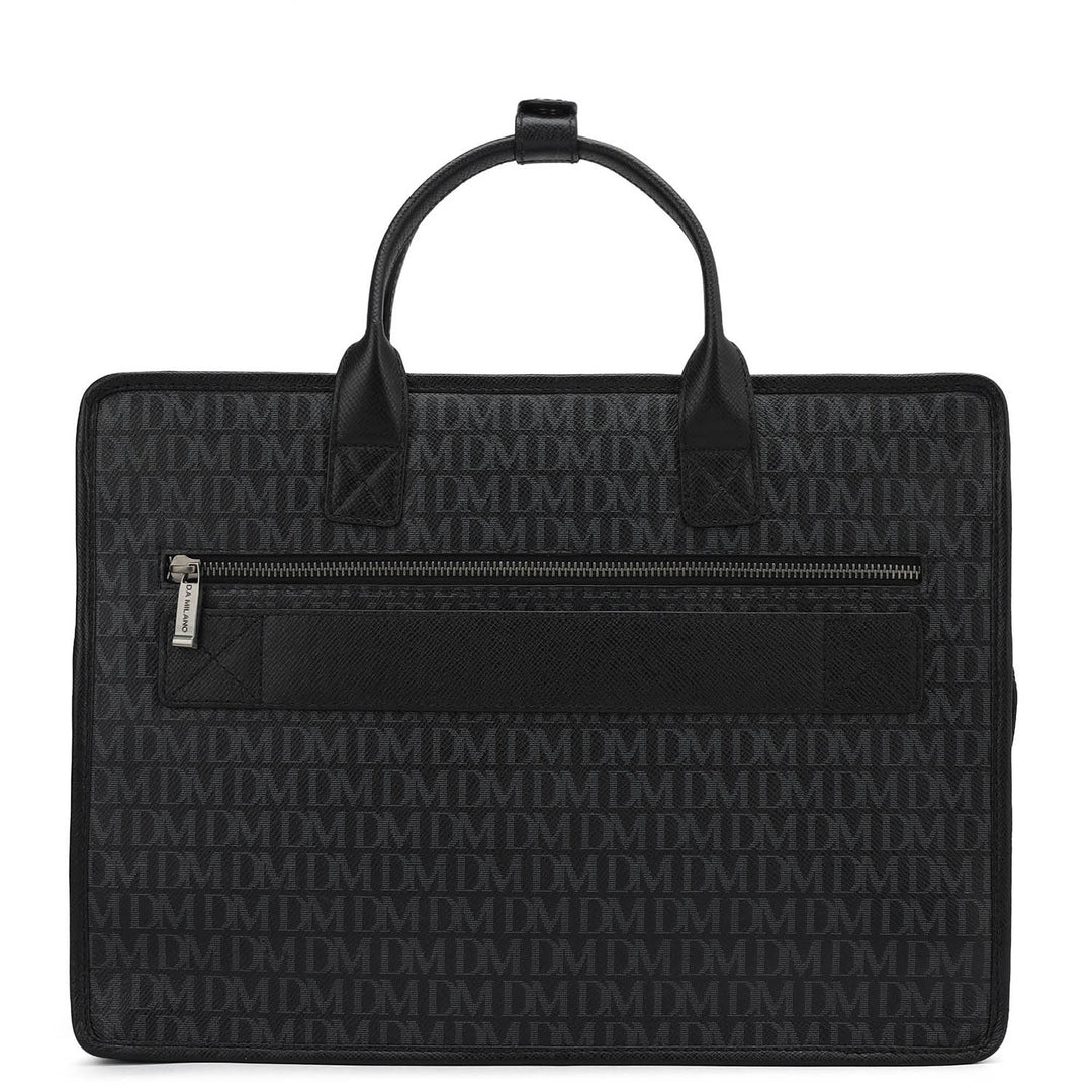Monogram Leather Laptop Sleeve - Black