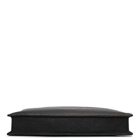 Mat Emboss Leather Laptop Sleeve - Black