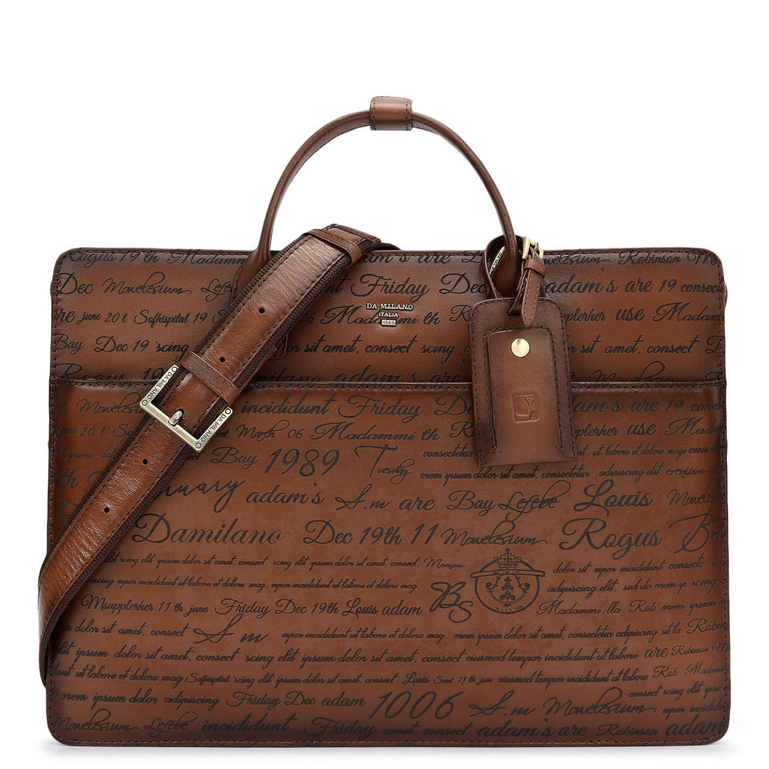 Signato Leather Laptop Sleeve - Cognac