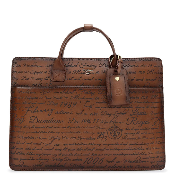 Signato Leather Laptop Sleeve - Cognac