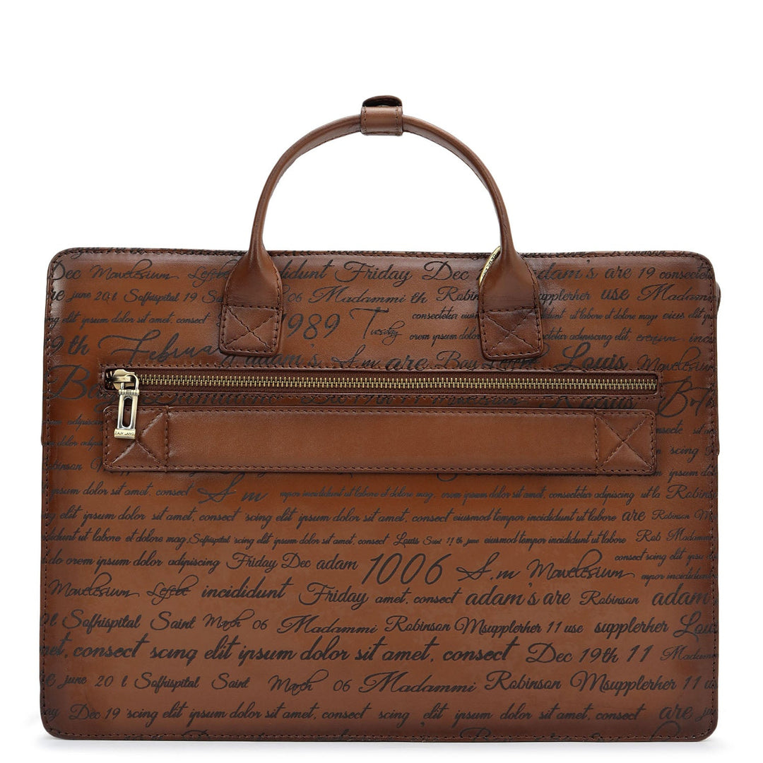 Signato Leather Laptop Sleeve - Cognac