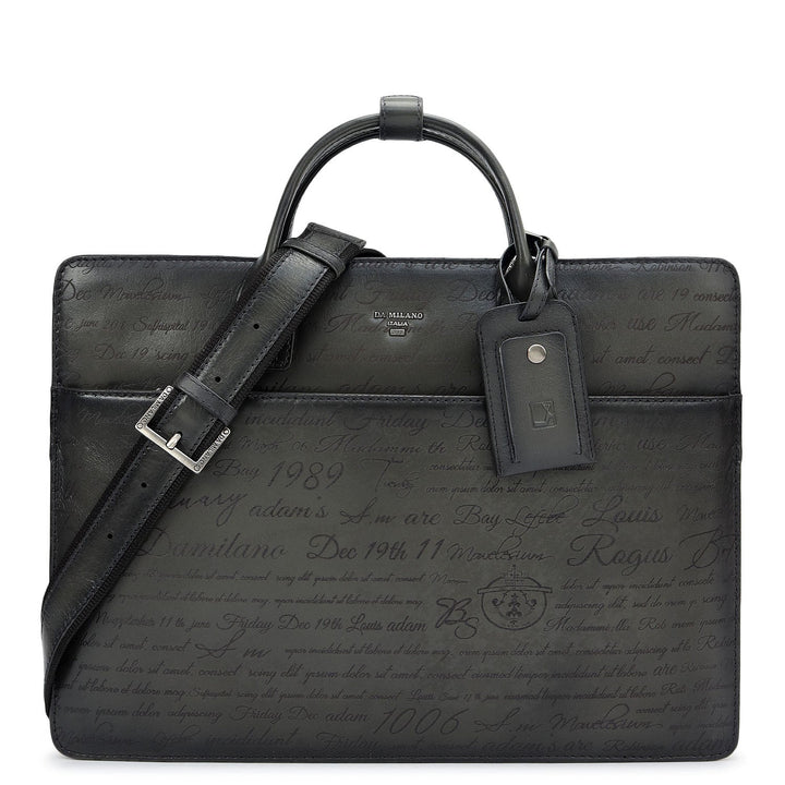 Signato Leather Laptop Sleeve - Grey