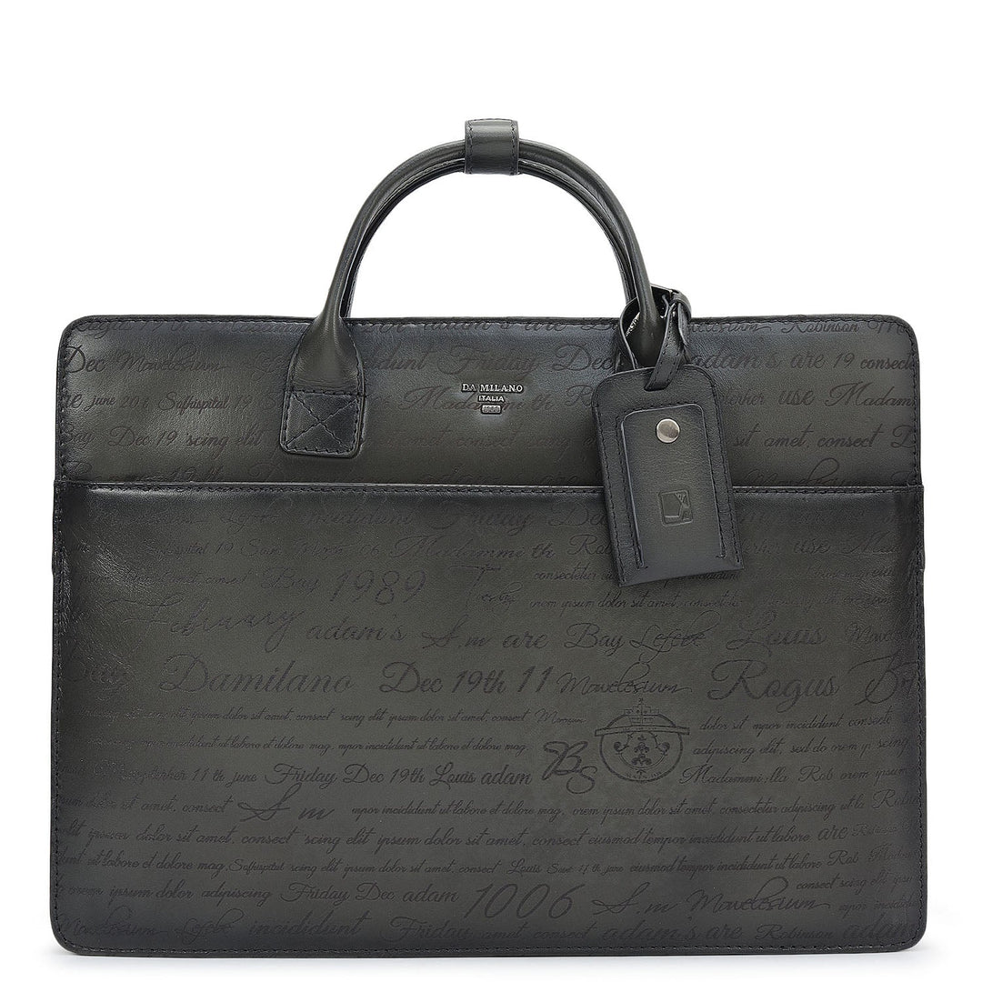 Signato Leather Laptop Sleeve - Grey