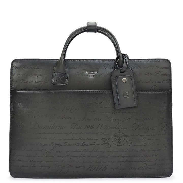 Signato Leather Laptop Sleeve - Grey