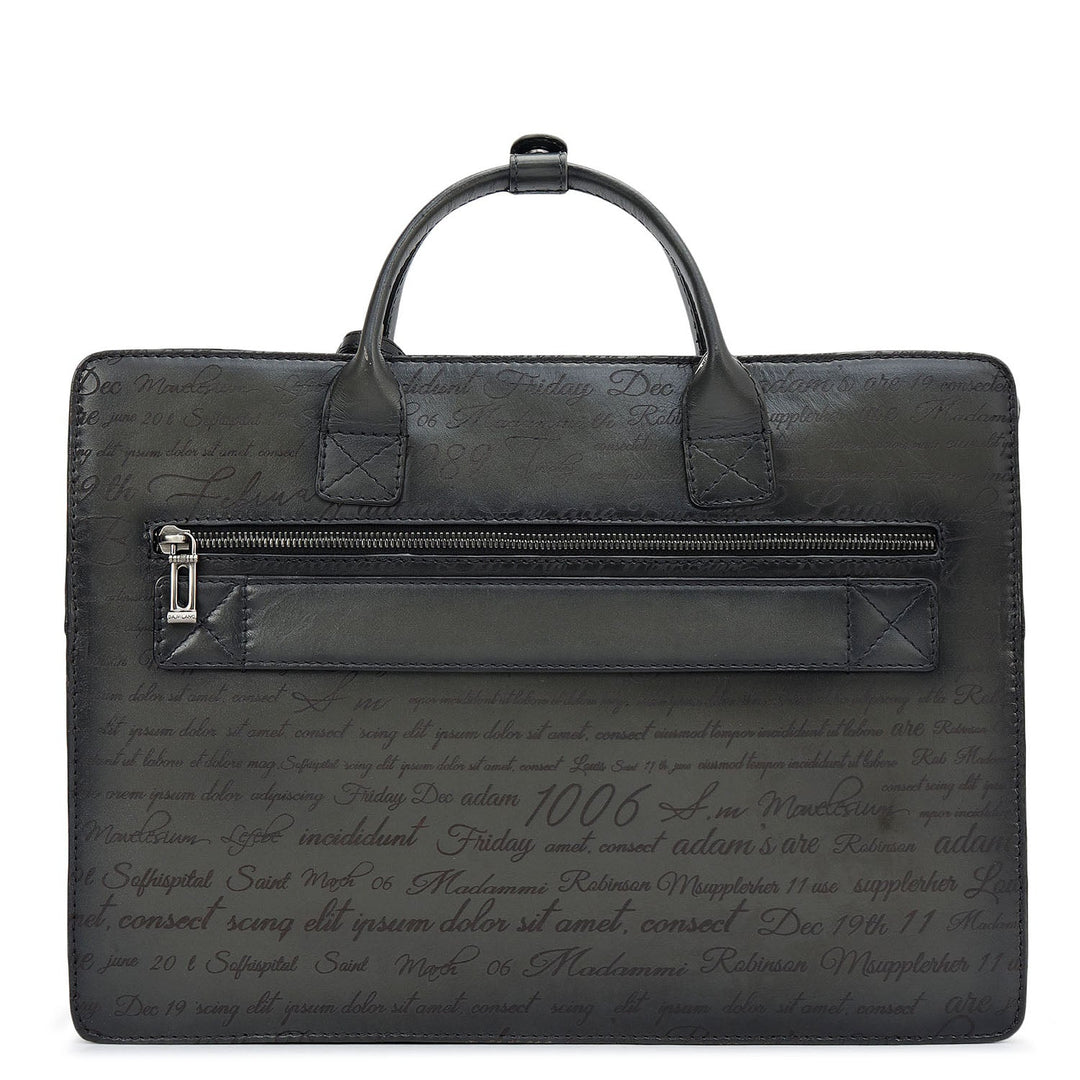 Signato Leather Laptop Sleeve - Grey