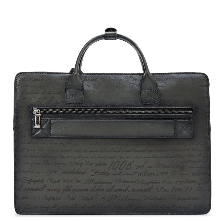 Signato Leather Laptop Sleeve - Grey
