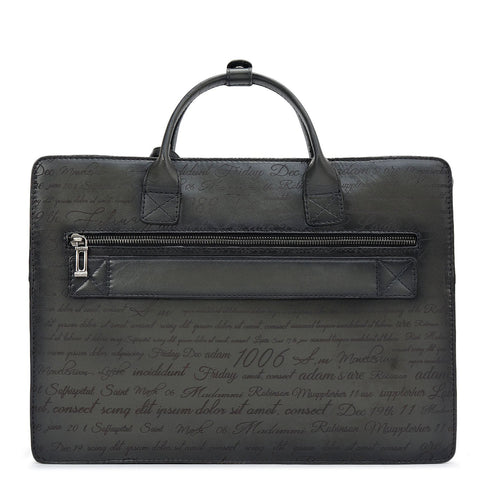 Signato Leather Laptop Sleeve - Grey