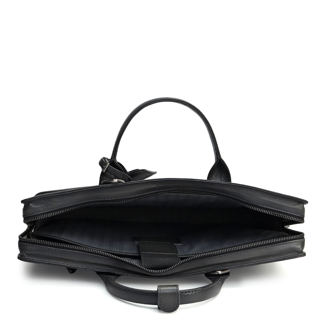 Signato Leather Laptop Sleeve - Grey