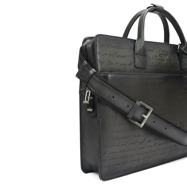 Signato Leather Laptop Sleeve - Grey