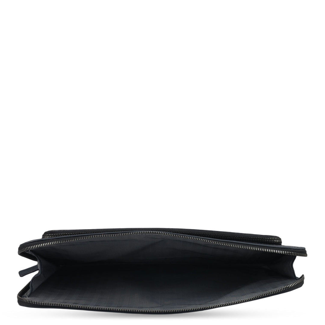 Croco Leather Laptop Sleeve - Blue
