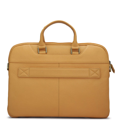 Wax Leather Laptop Sleeve - Apricot Crush