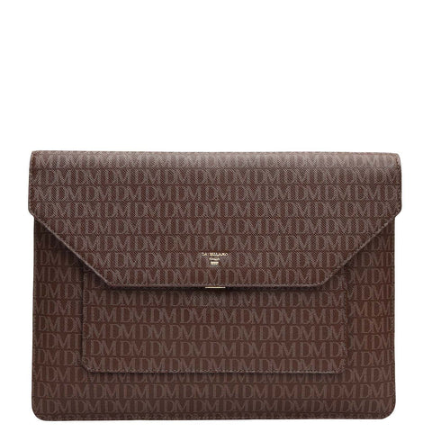 Monogram Leather Laptop Sleeve - Walnut