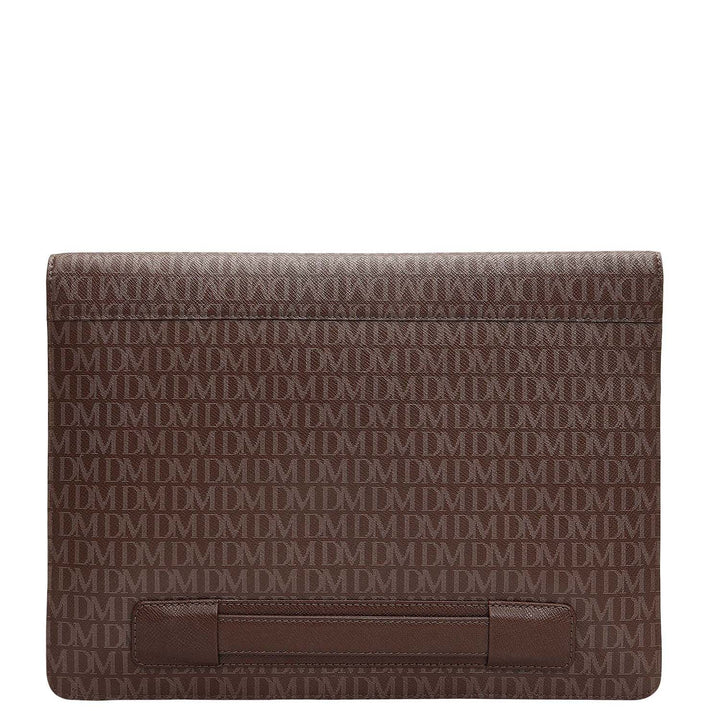 Monogram Leather Laptop Sleeve - Walnut