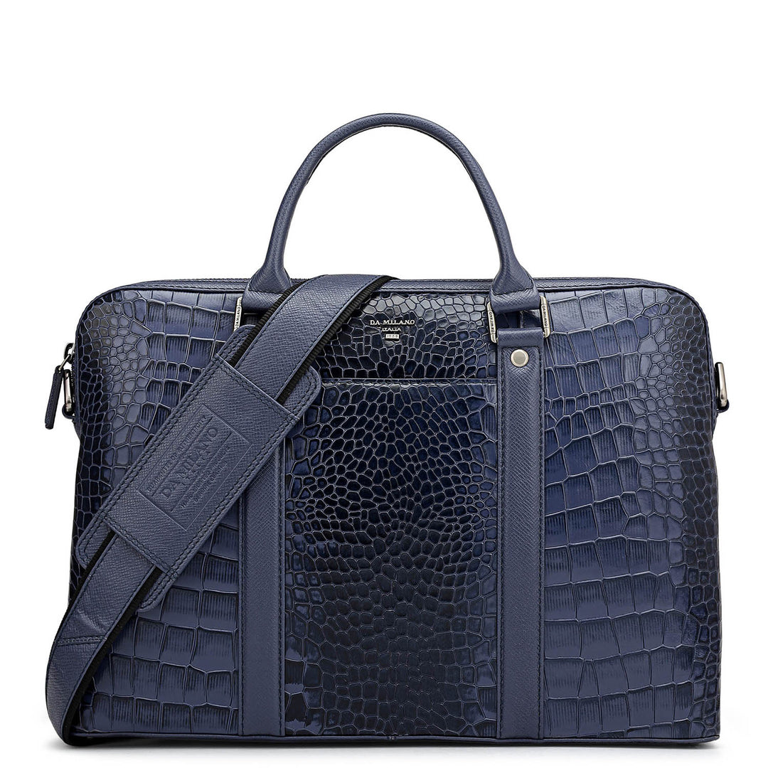 Croco Leather Laptop Sleeve - Stardust