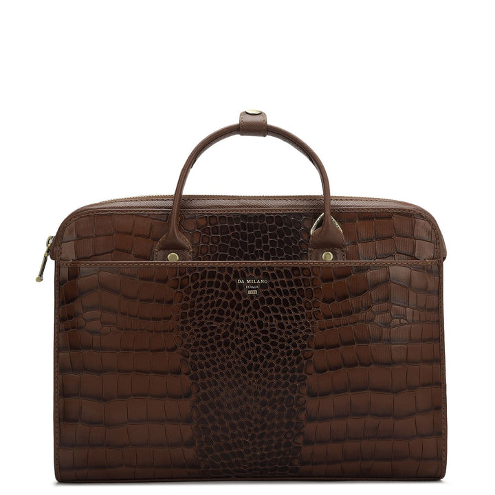 Croco Leather Laptop Sleeve - Date