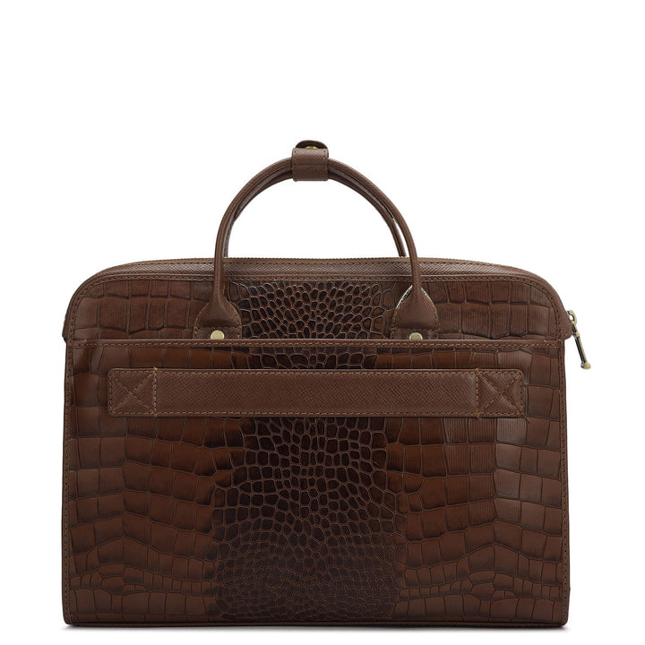 Croco Leather Laptop Sleeve - Date