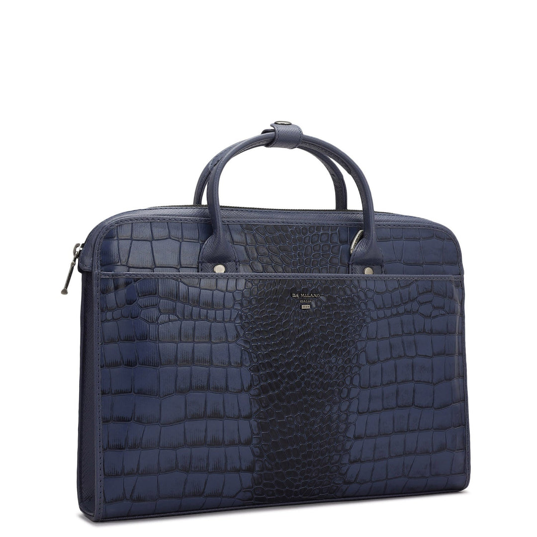 Croco Leather Laptop Sleeve - Stardust