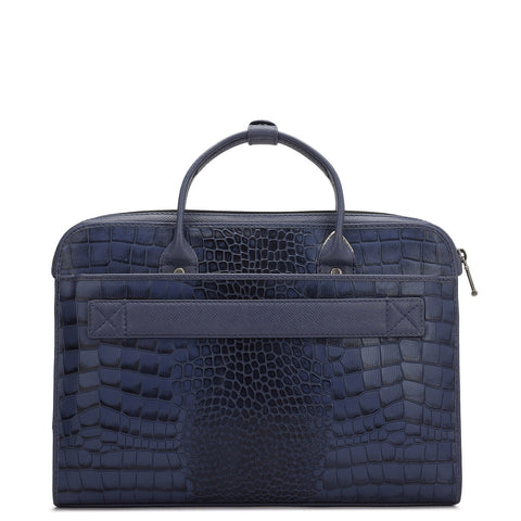 Croco Leather Laptop Sleeve - Stardust